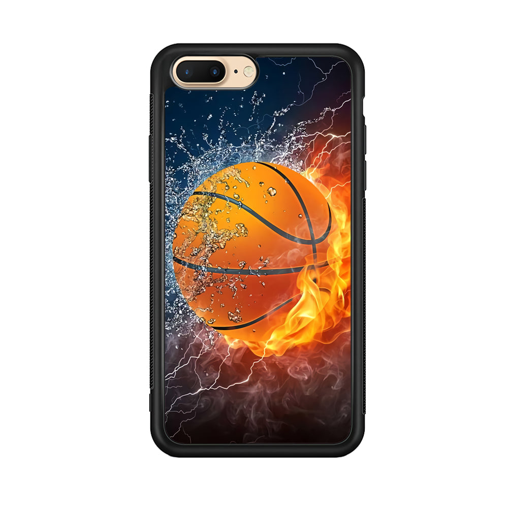 Basketball Ball Cool Art iPhone 8 Plus Case-Phone Case-Rubber Black (2D Case)-Altracase
