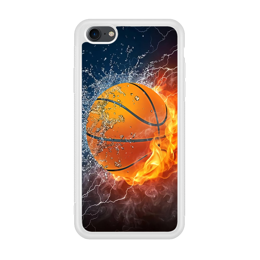 Basketball Ball Cool Art iPhone 7 Case-Phone Case-Rubber White (2D Case)-Altracase