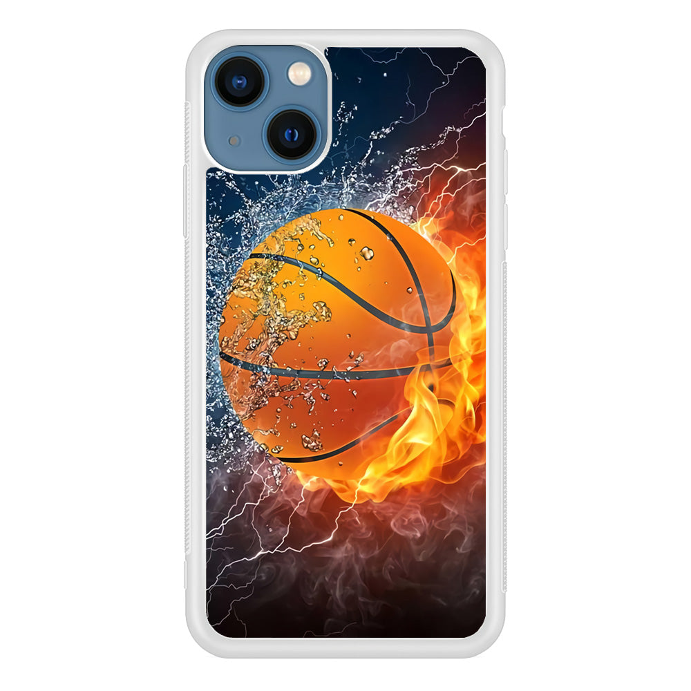 Basketball Ball Cool Art iPhone 13 Case-Phone Case-Rubber White (2D Case)-Altracase