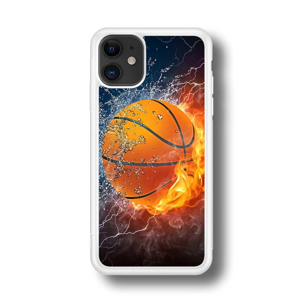 Basketball Ball Cool Art iPhone 11 Case-Phone Case-Rubber White (2D Case)-Altracase
