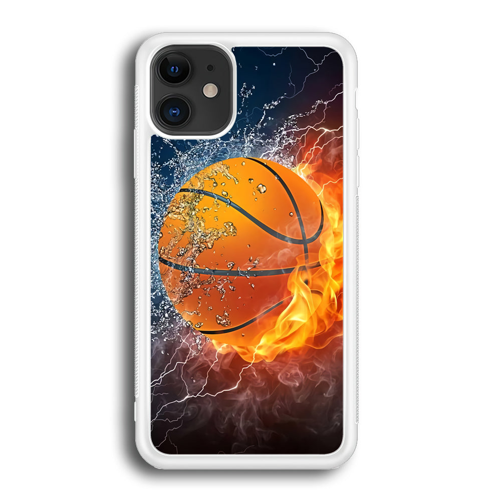Basketball Ball Cool Art iPhone 12 Case-Phone Case-Rubber White (2D Case)-Altracase