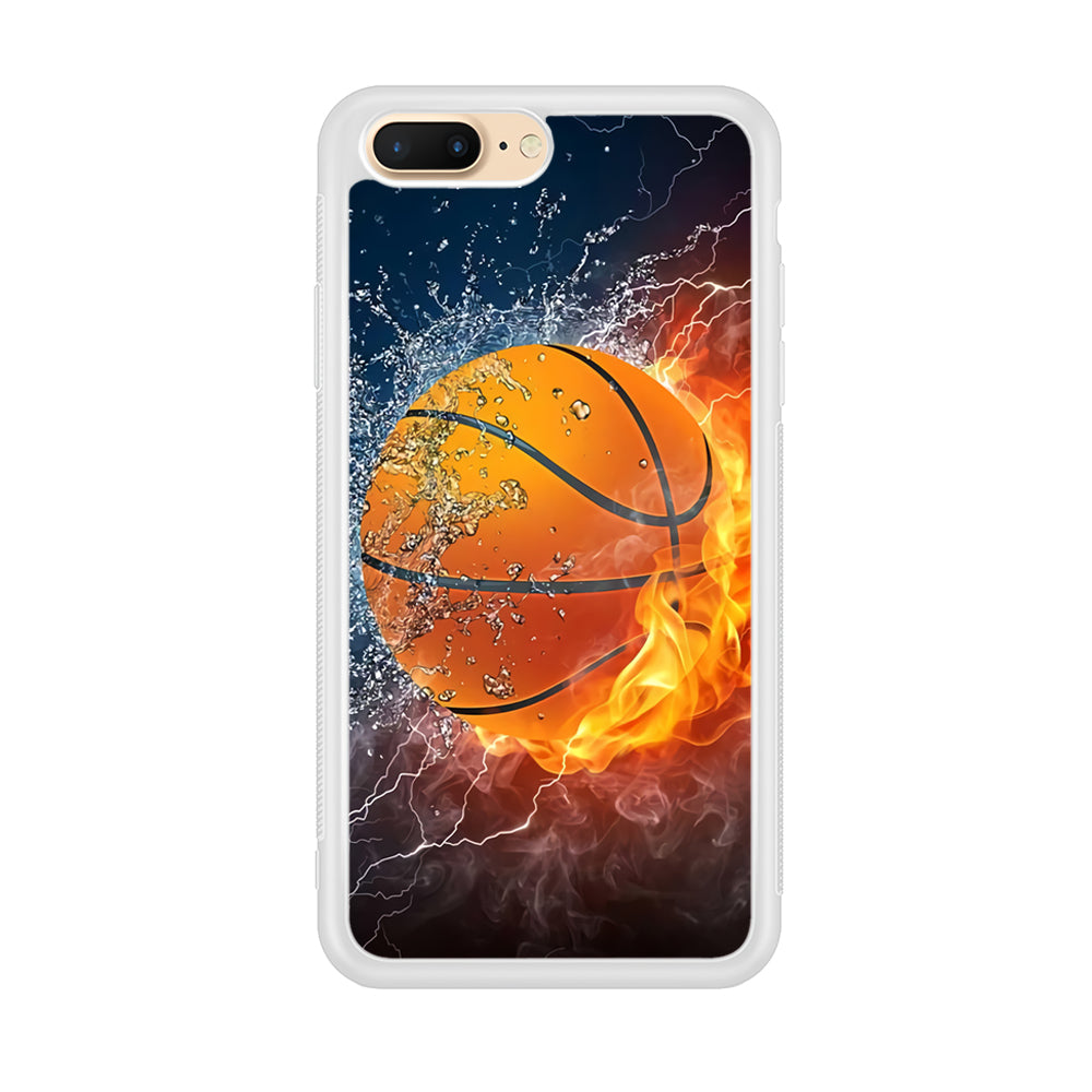 Basketball Ball Cool Art iPhone 8 Plus Case-Phone Case-Rubber White (2D Case)-Altracase