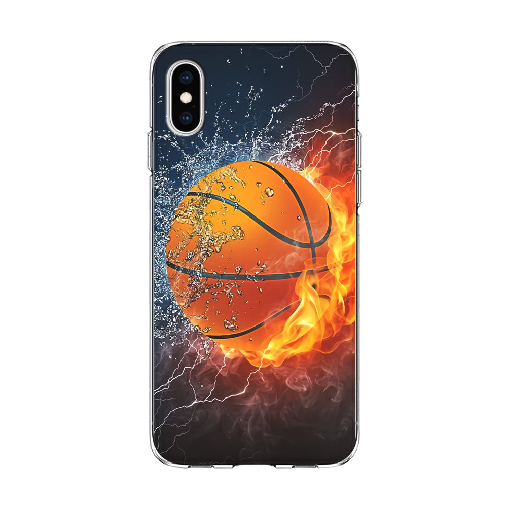Basketball Ball Cool Art iPhone Xs Case-Phone Case-Clear Soft Case-Altracase