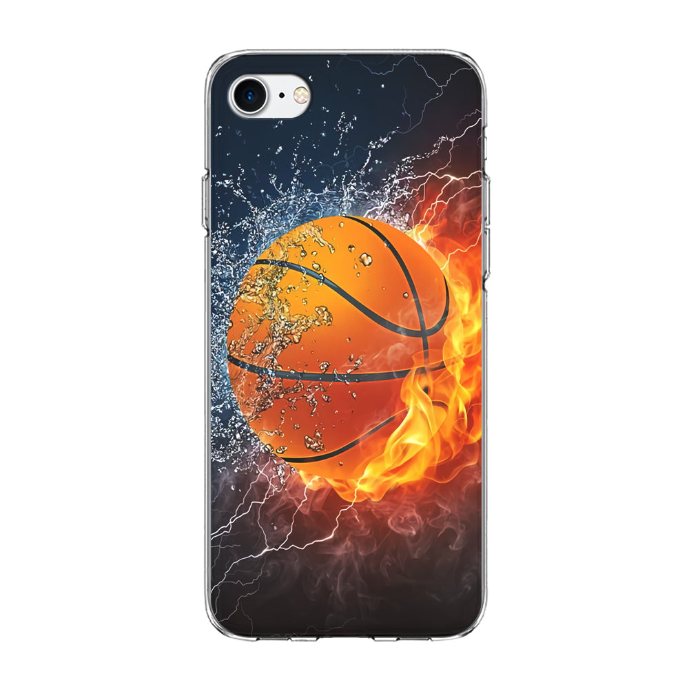 Basketball Ball Cool Art iPhone 8 Case-Phone Case-Clear Soft Case-Altracase