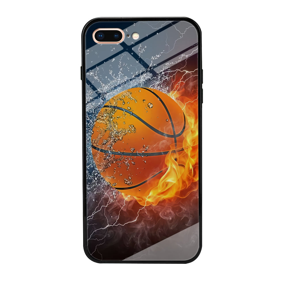Basketball Ball Cool Art iPhone 8 Plus Case-Phone Case-Tempered Glass Case-Altracase
