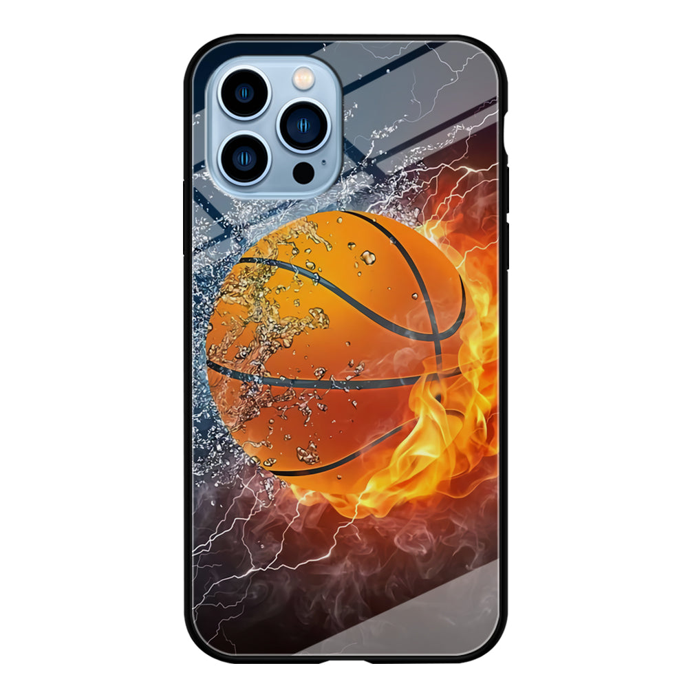 Basketball Ball Cool Art iPhone 15 Pro Max Case-Phone Case-Tempered Glass Case-Altracase