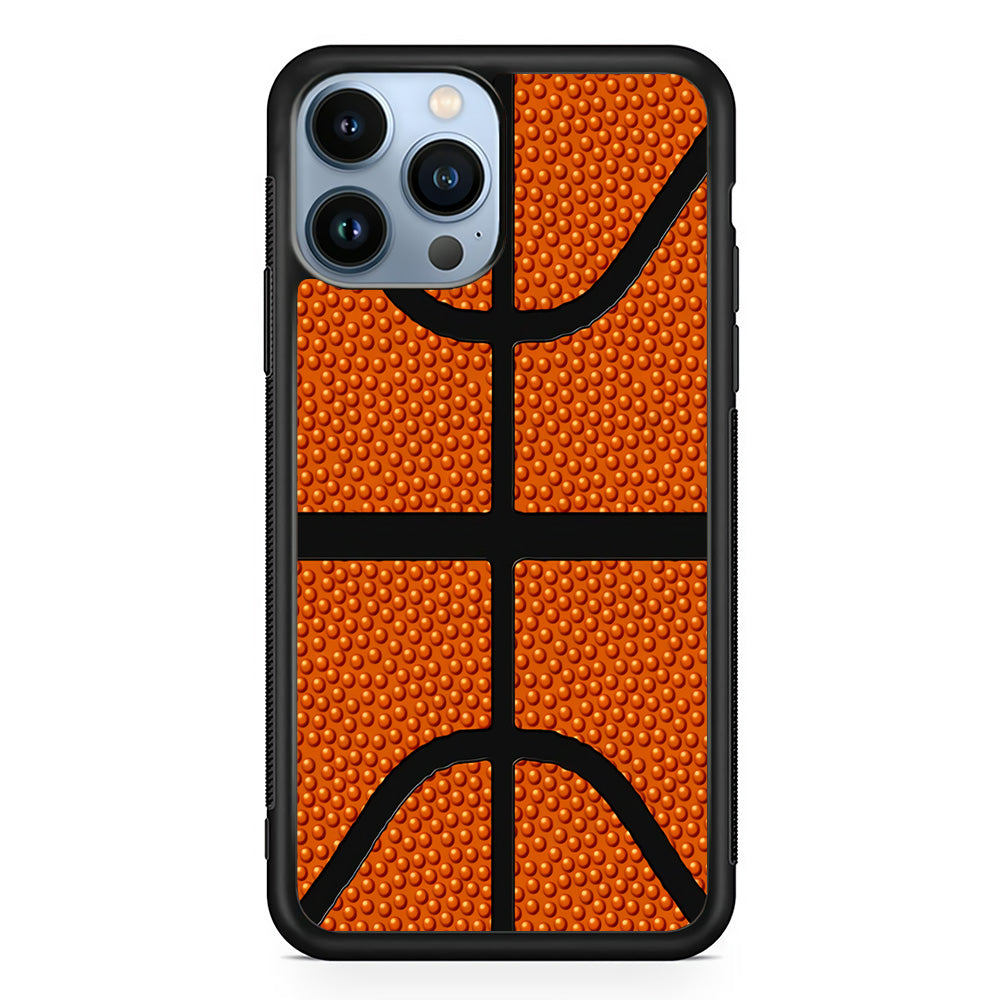 Basketball Pattern iPhone 15 Pro Max Case-Phone Case-Rubber Black (2D Case)-Altracase