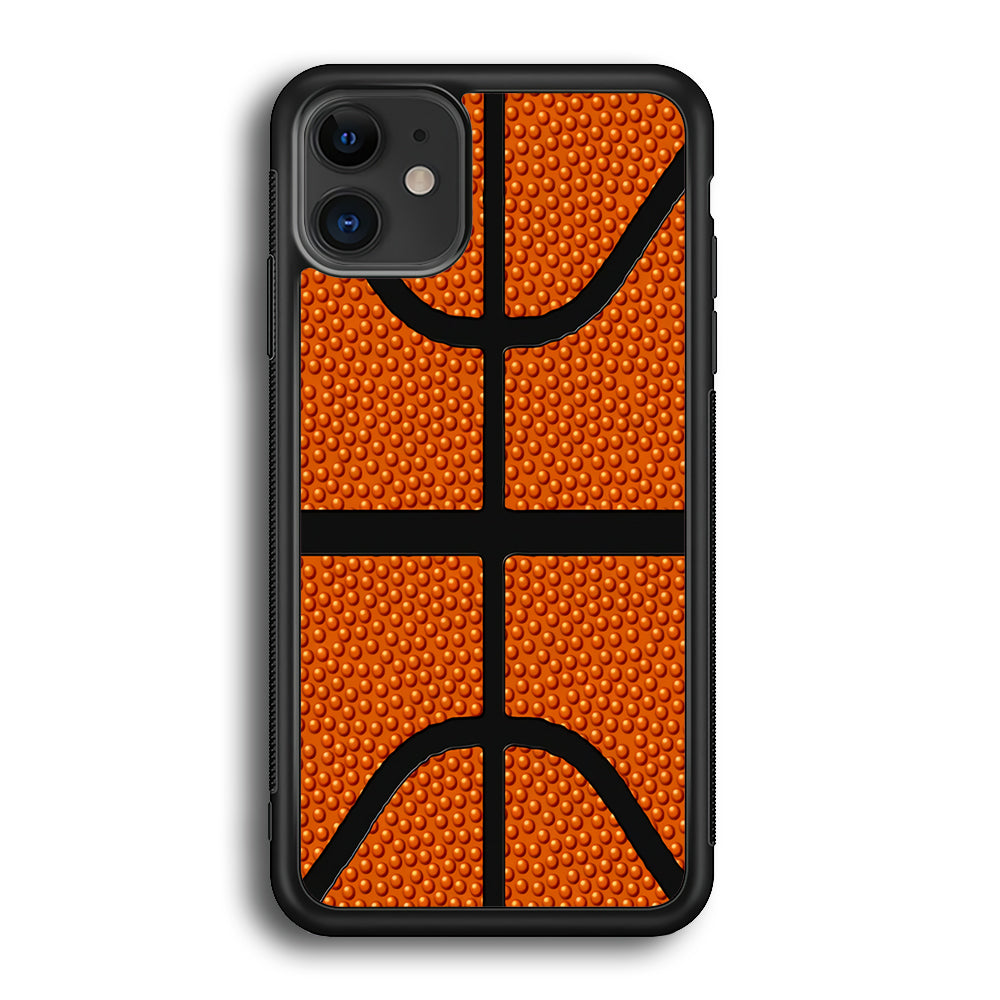 Basketball Pattern iPhone 12 Case-Phone Case-Rubber Black (2D Case)-Altracase