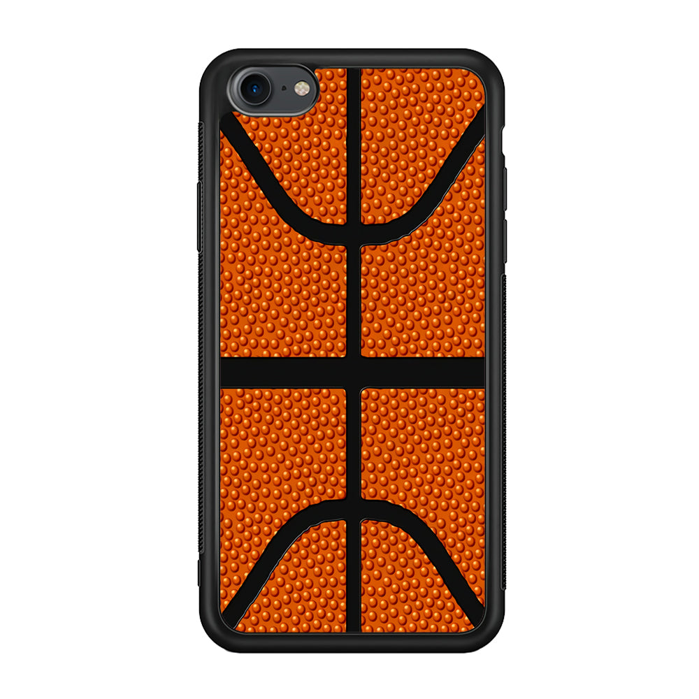 Basketball Pattern iPhone 7 Case-Phone Case-Rubber Black (2D Case)-Altracase