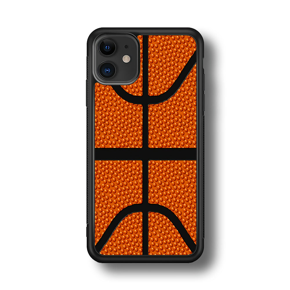 Basketball Pattern iPhone 11 Case-Phone Case-Rubber Black (2D Case)-Altracase