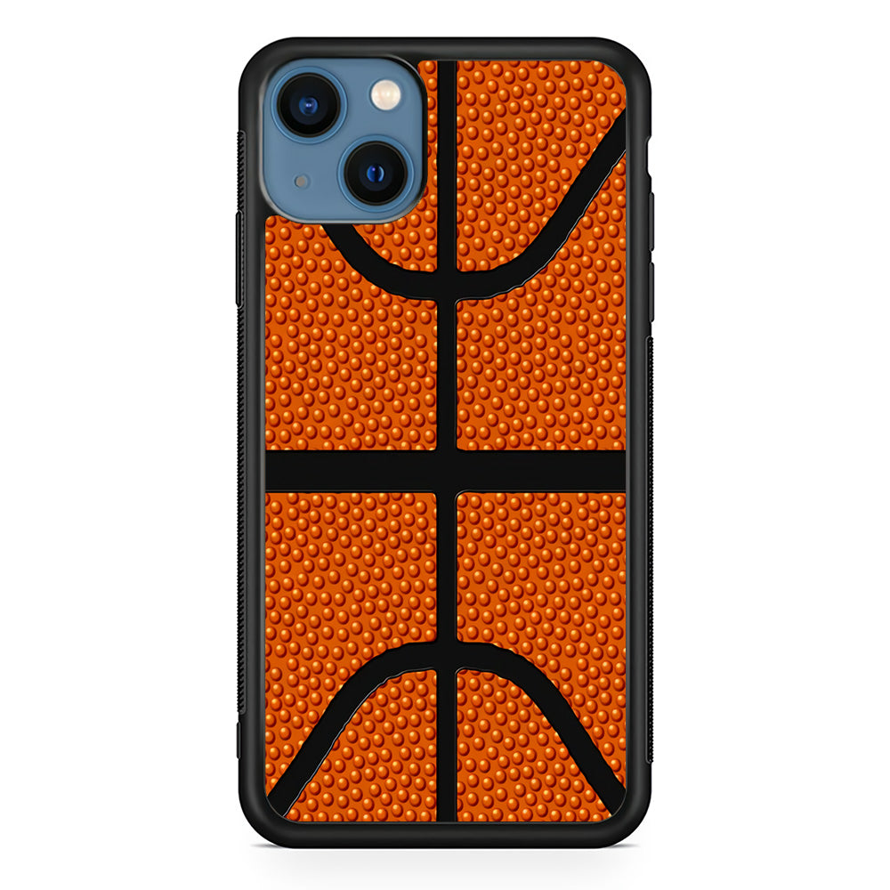 Basketball Pattern iPhone 13 Case-Phone Case-Rubber Black (2D Case)-Altracase