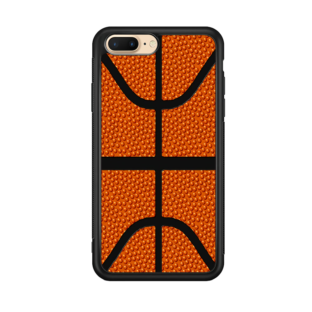 Basketball Pattern iPhone 8 Plus Case-Phone Case-Rubber Black (2D Case)-Altracase