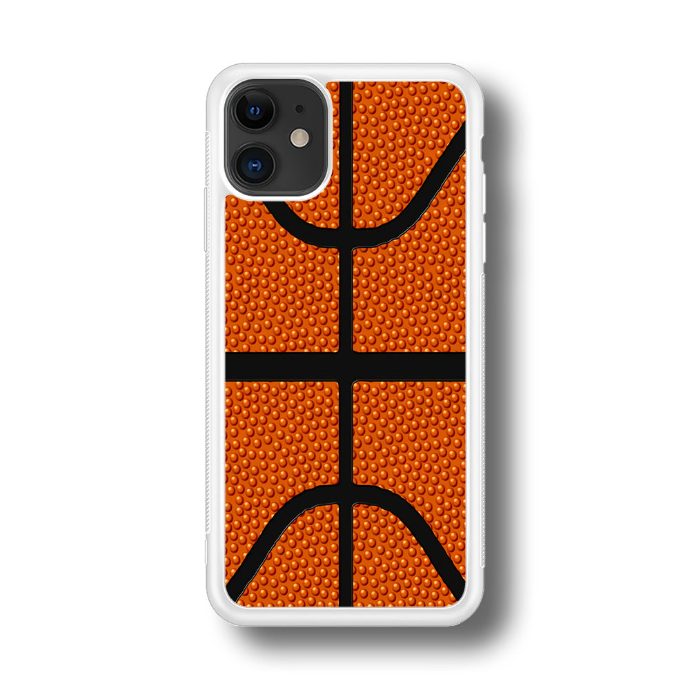 Basketball Pattern iPhone 11 Case-Phone Case-Rubber White (2D Case)-Altracase