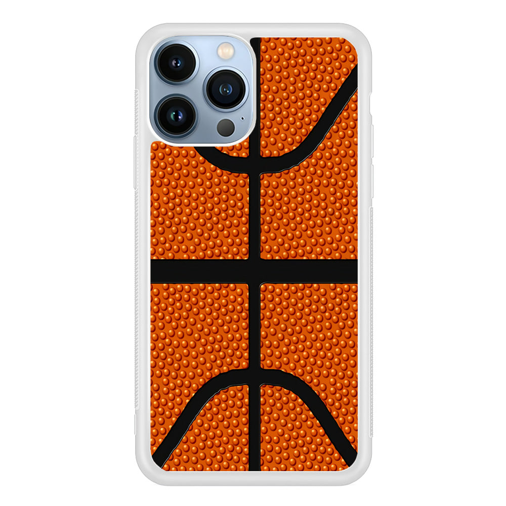Basketball Pattern iPhone 15 Pro Max Case-Phone Case-Rubber White (2D Case)-Altracase