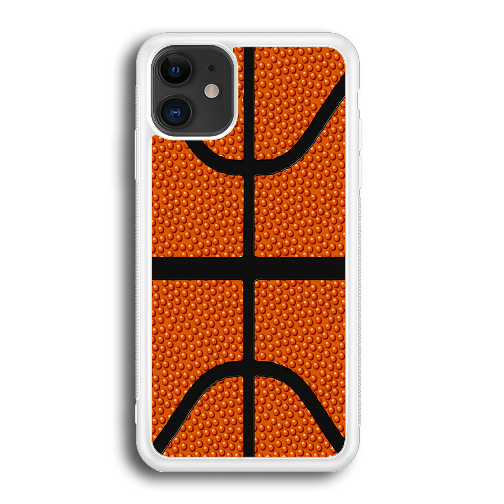 Basketball Pattern iPhone 12 Case-Phone Case-Rubber White (2D Case)-Altracase