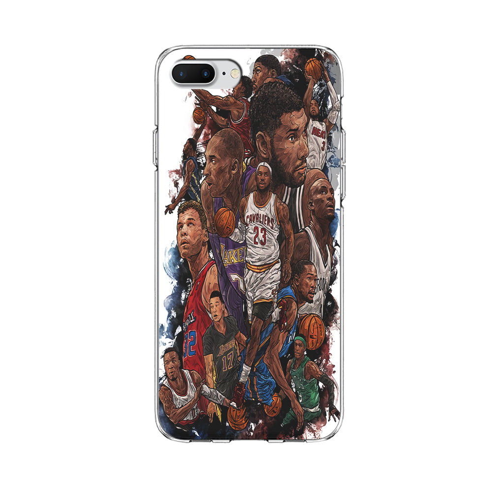 Basketball Players Art iPhone 8 Plus Case-Phone Case-Clear Soft Case-Altracase