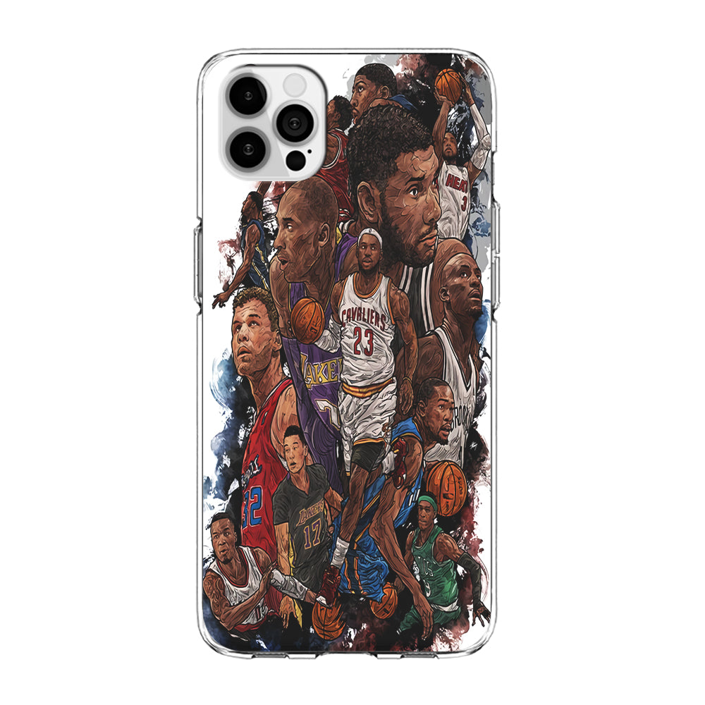 Basketball Players Art iPhone 15 Pro Max Case-Phone Case-Clear Soft Case-Altracase