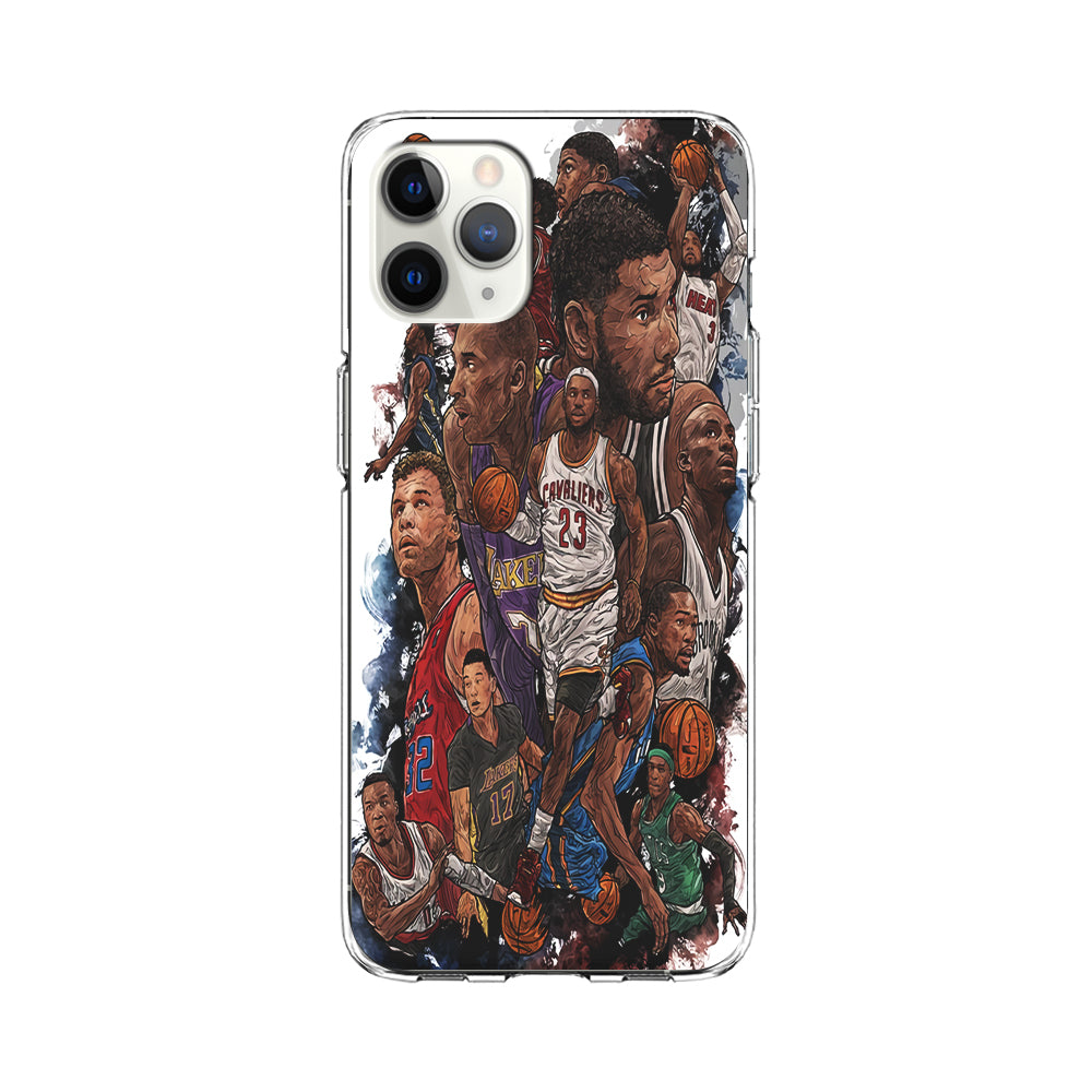 Basketball Players Art iPhone 11 Pro Case-Phone Case-Clear Soft Case-Altracase