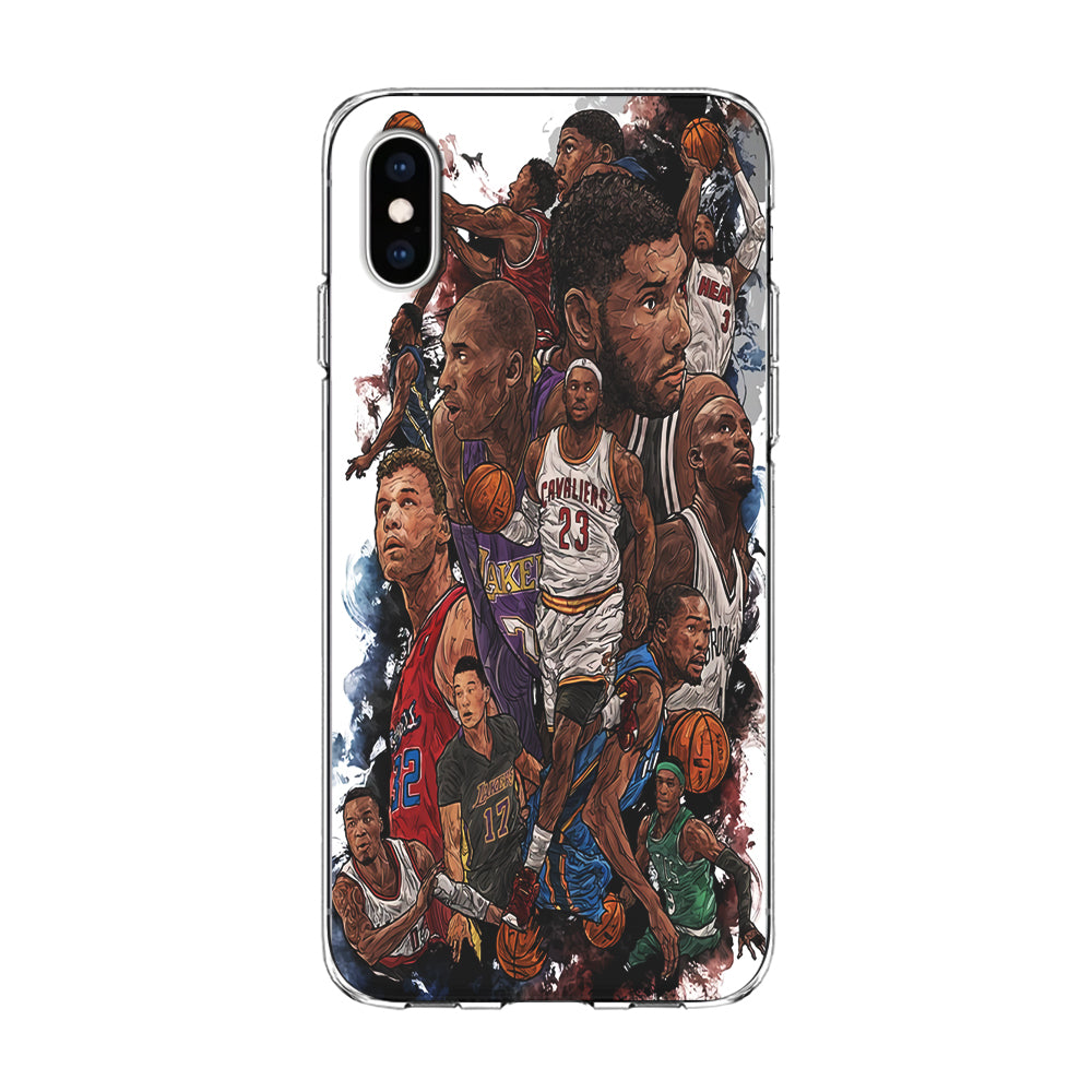 Basketball Players Art iPhone Xs Case-Phone Case-Clear Soft Case-Altracase