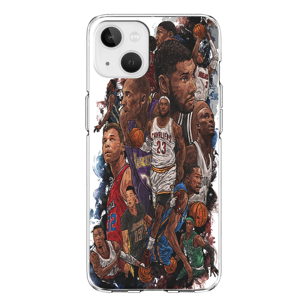 Basketball Players Art iPhone 15 Case-Phone Case-Clear Soft Case-Altracase