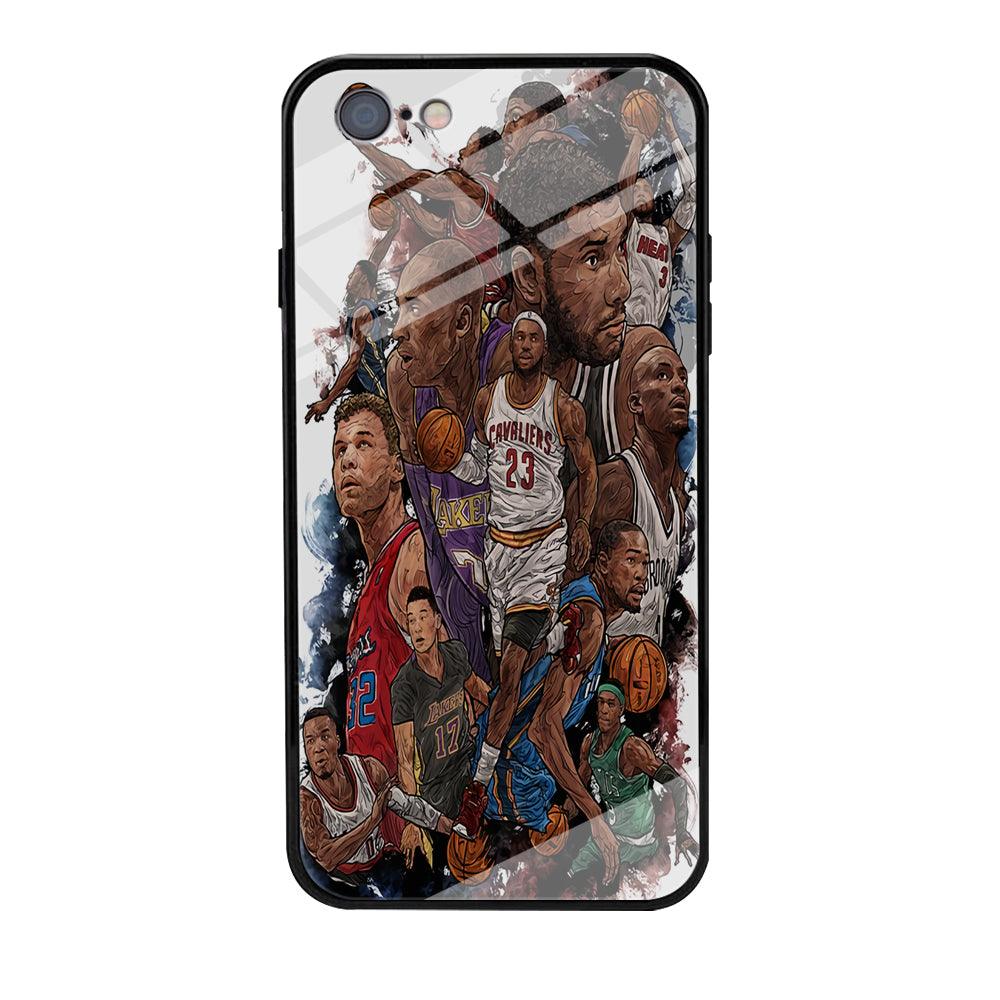 Basketball Players Art iPhone 6 | 6s Case-Phone Case-Tempered Glass Case-Altracase