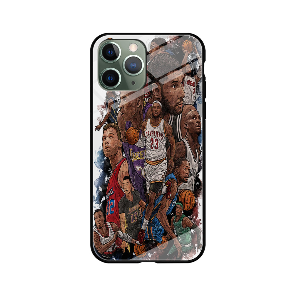 Basketball Players Art iPhone 11 Pro Case-Phone Case-Tempered Glass Case-Altracase