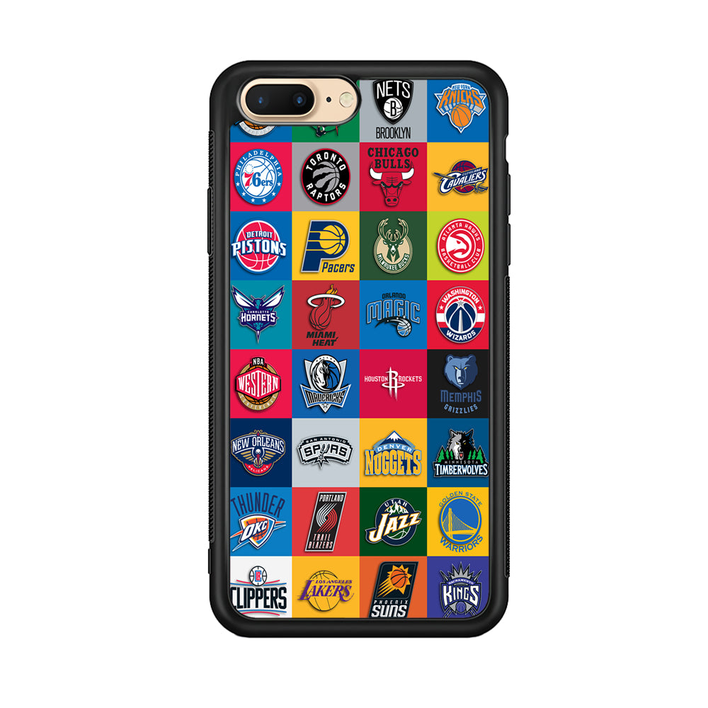 Basketball Teams NBA iPhone 8 Plus Case-Phone Case-Rubber Black (2D Case)-Altracase