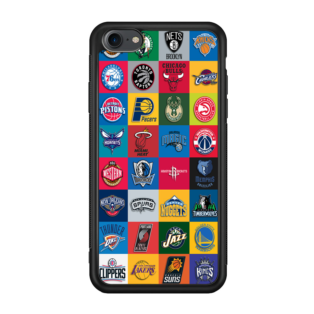 Basketball Teams NBA iPhone 7 Case-Phone Case-Rubber Black (2D Case)-Altracase