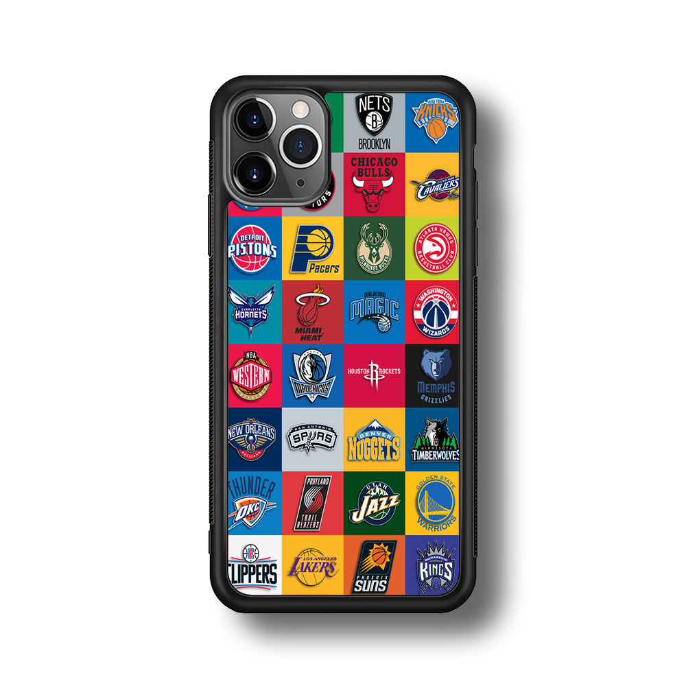 Basketball Teams NBA iPhone 11 Pro Case-Phone Case-Rubber Black (2D Case)-Altracase