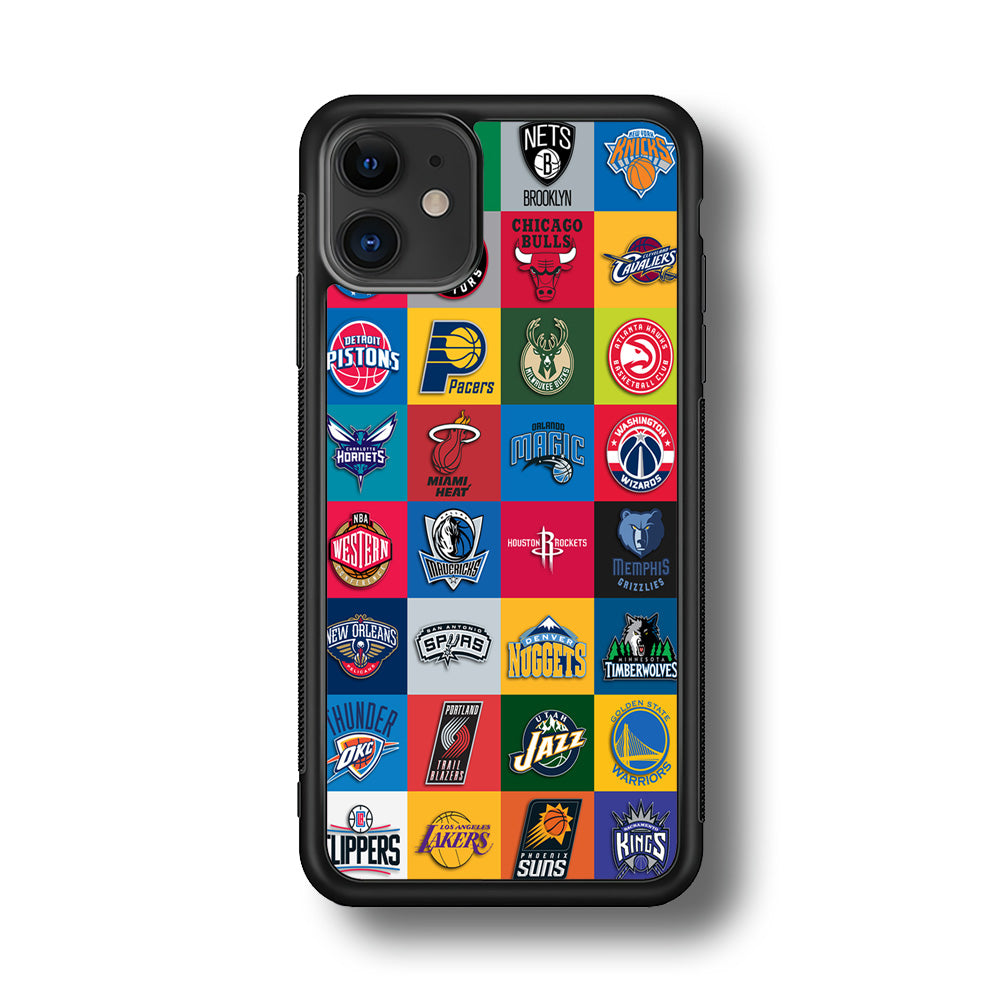 Basketball Teams NBA iPhone 11 Case-Phone Case-Rubber Black (2D Case)-Altracase