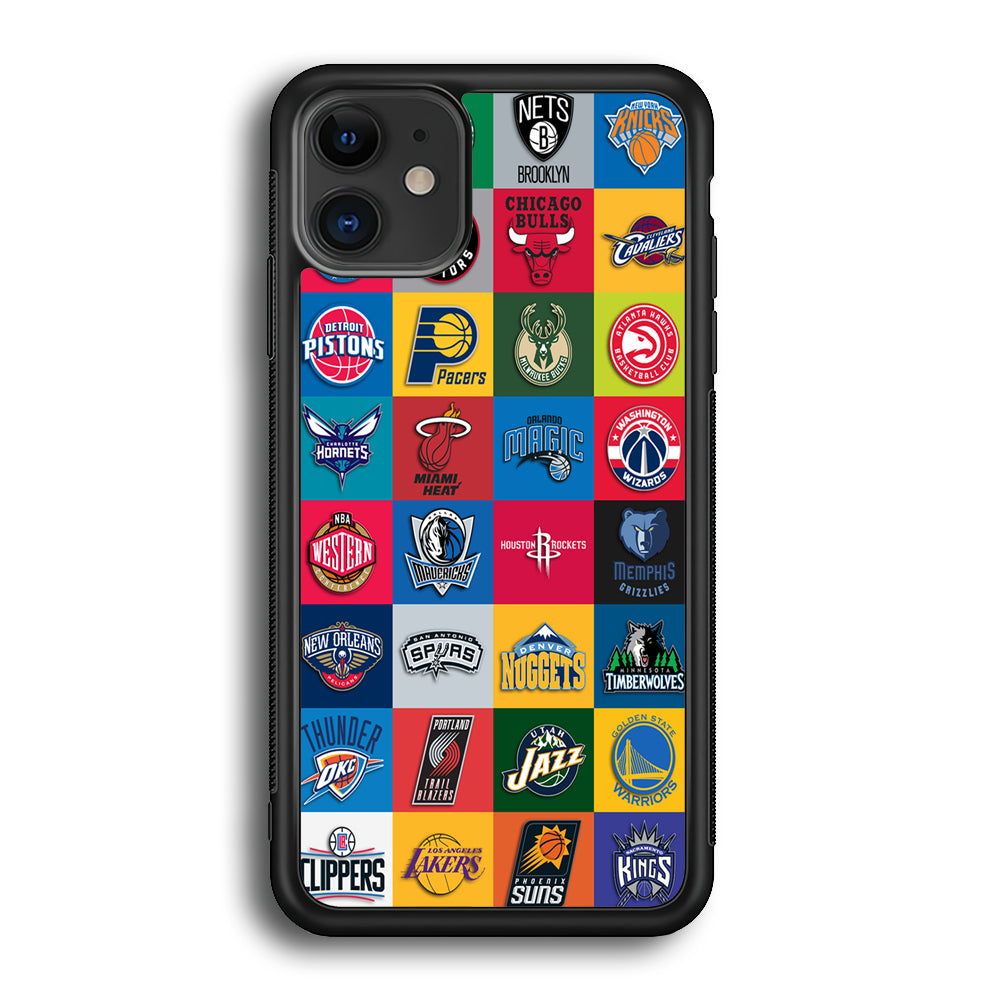 Basketball Teams NBA iPhone 12 Case-Phone Case-Rubber Black (2D Case)-Altracase