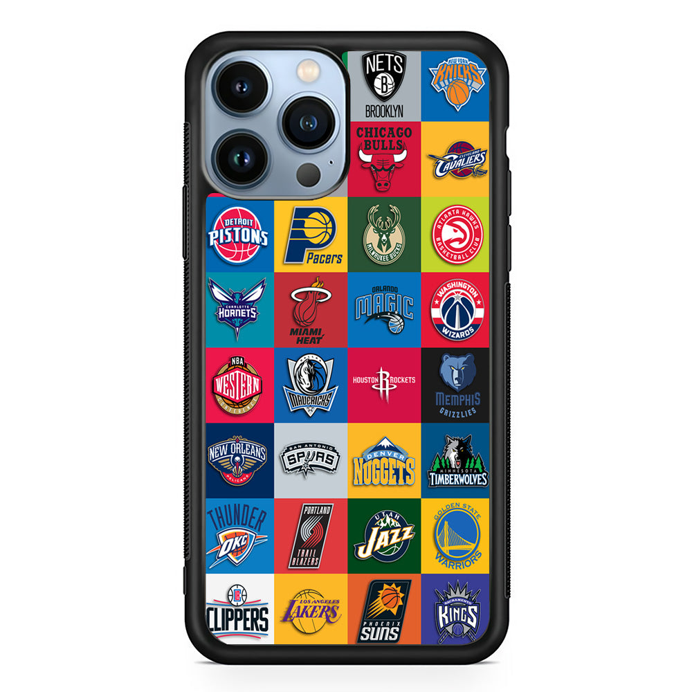 Basketball Teams NBA iPhone 15 Pro Max Case-Phone Case-Rubber Black (2D Case)-Altracase