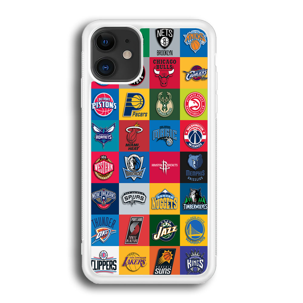 Basketball Teams NBA iPhone 12 Case-Phone Case-Rubber White (2D Case)-Altracase