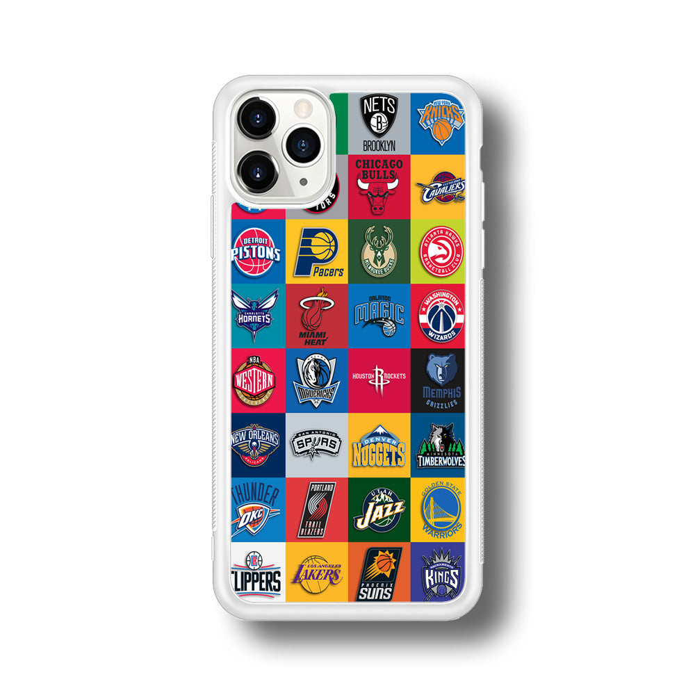Basketball Teams NBA iPhone 11 Pro Case-Phone Case-Rubber White (2D Case)-Altracase