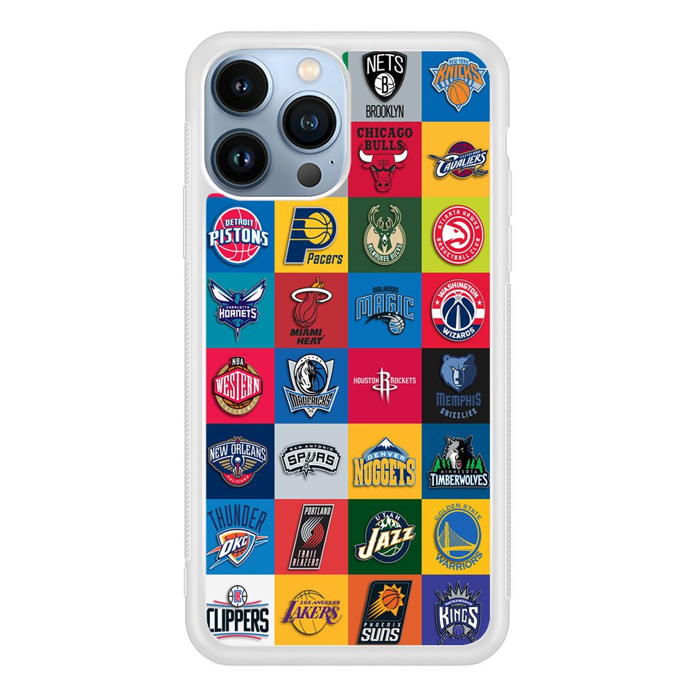 Basketball Teams NBA iPhone 15 Pro Max Case-Phone Case-Rubber White (2D Case)-Altracase