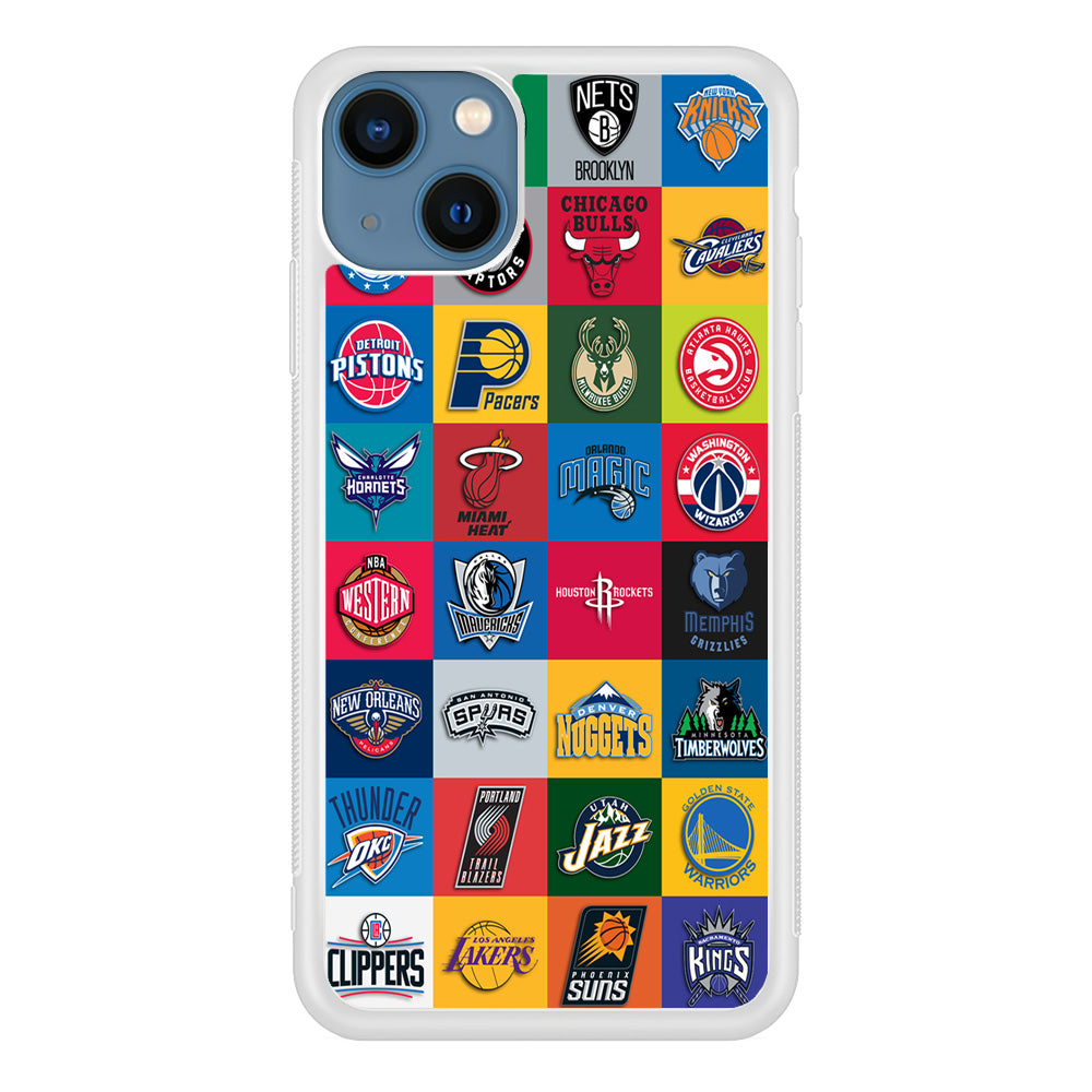 Basketball Teams NBA iPhone 15 Case-Phone Case-Rubber White (2D Case)-Altracase