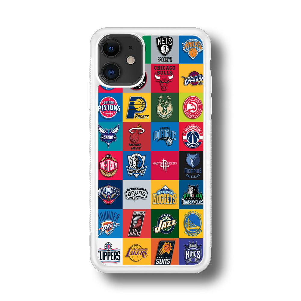 Basketball Teams NBA iPhone 11 Case-Phone Case-Rubber White (2D Case)-Altracase