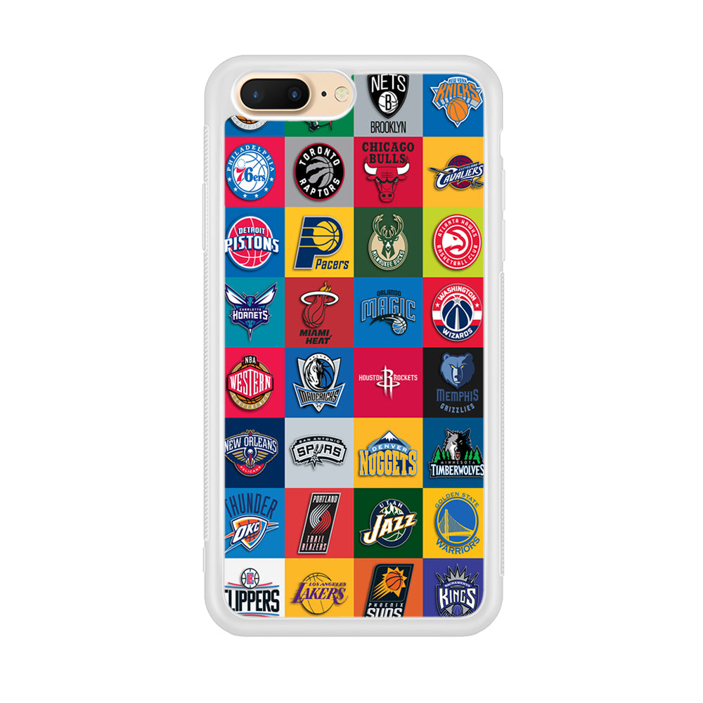 Basketball Teams NBA iPhone 8 Plus Case-Phone Case-Rubber White (2D Case)-Altracase