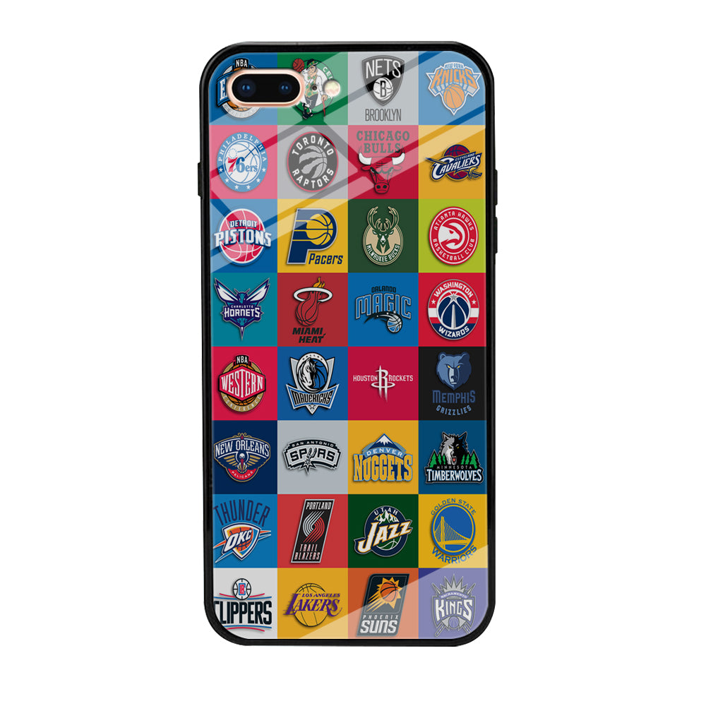 Basketball Teams NBA iPhone 8 Plus Case-Phone Case-Tempered Glass Case-Altracase