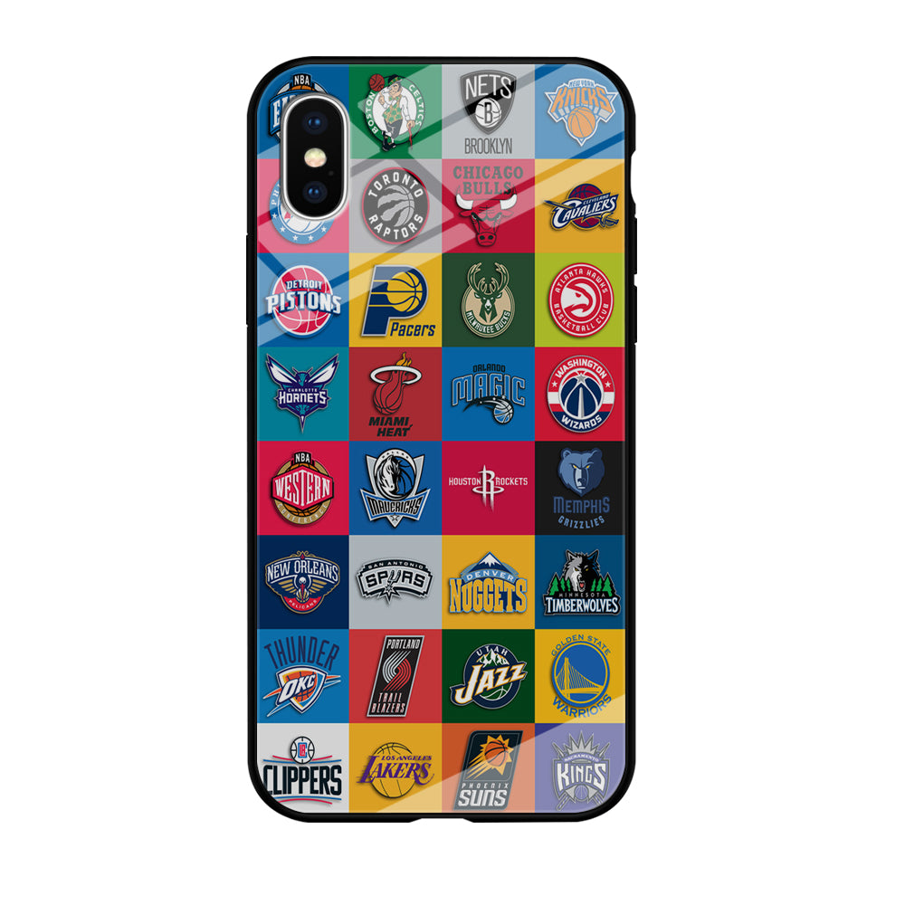 Basketball Teams NBA iPhone X Case-Phone Case-Tempered Glass Case-Altracase
