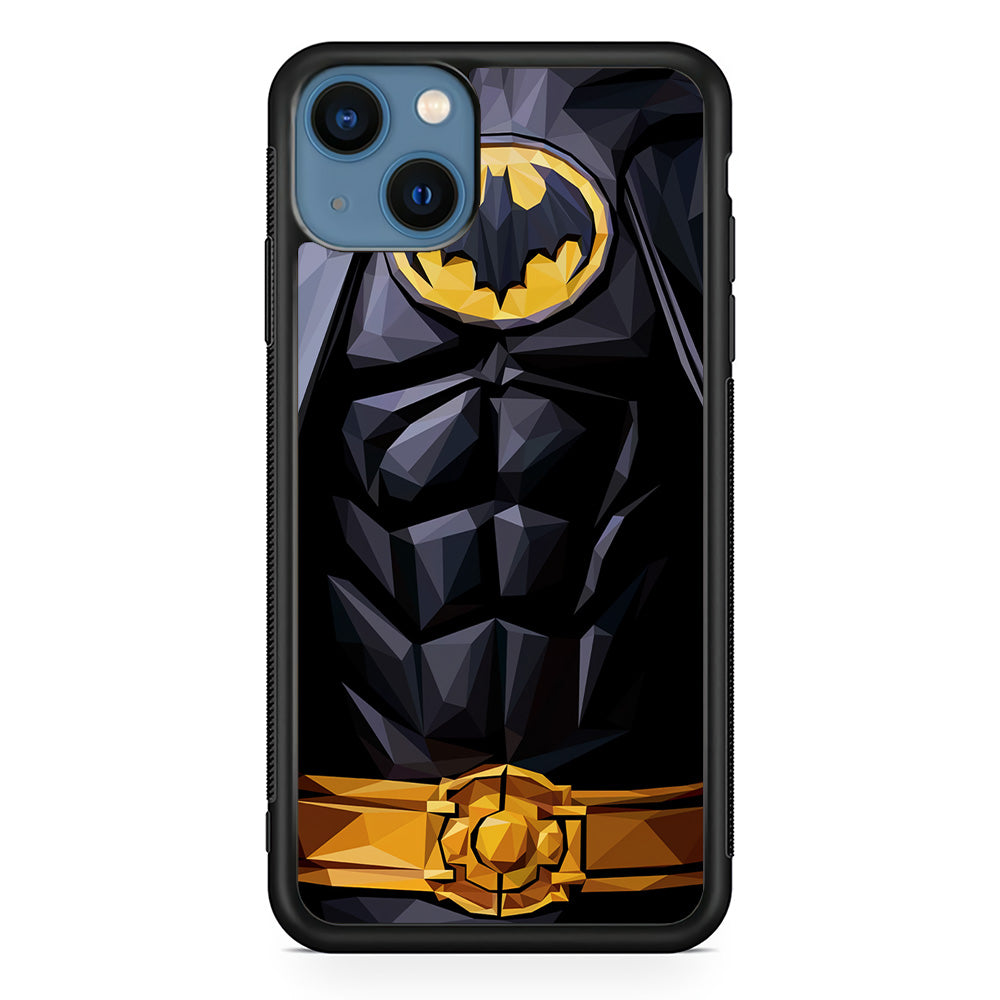 Batman Suit Armor iPhone 13 Case-Phone Case-Rubber Black (2D Case)-Altracase