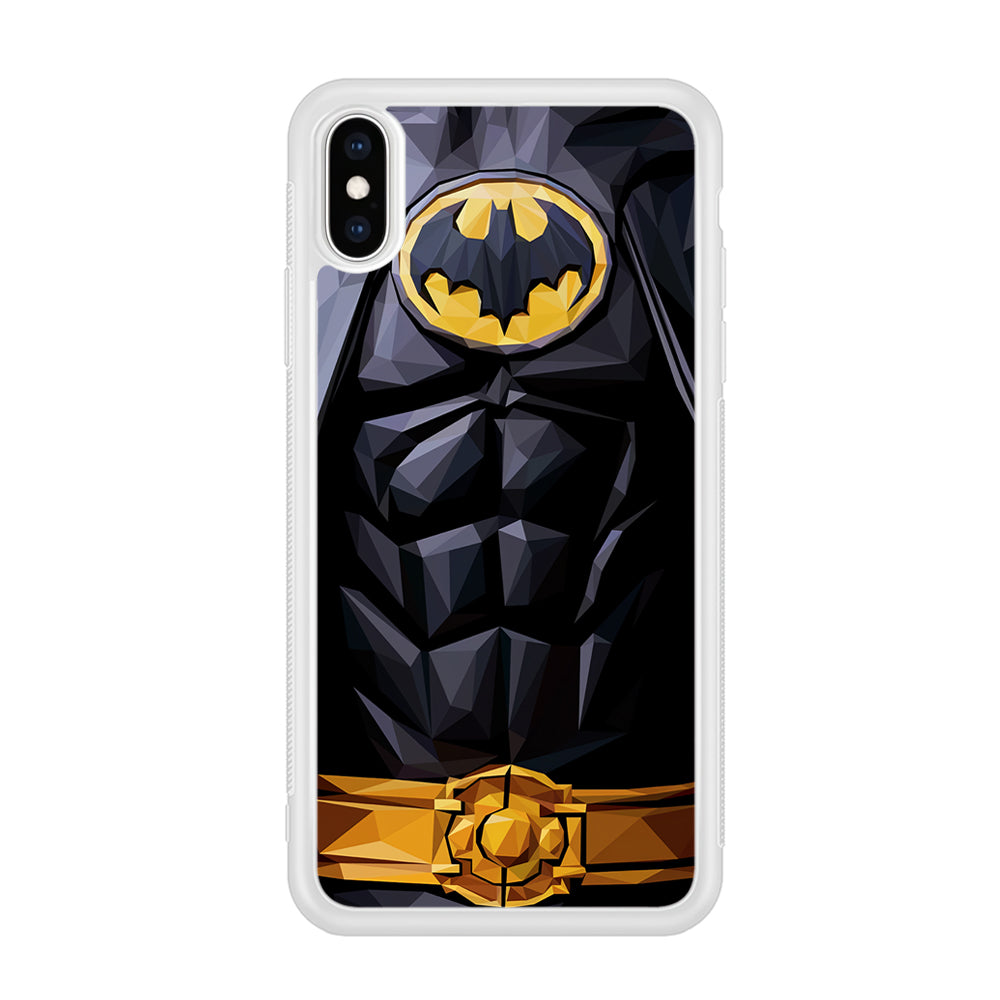 Batman Suit Armor iPhone X Case-Phone Case-Rubber White (2D Case)-Altracase