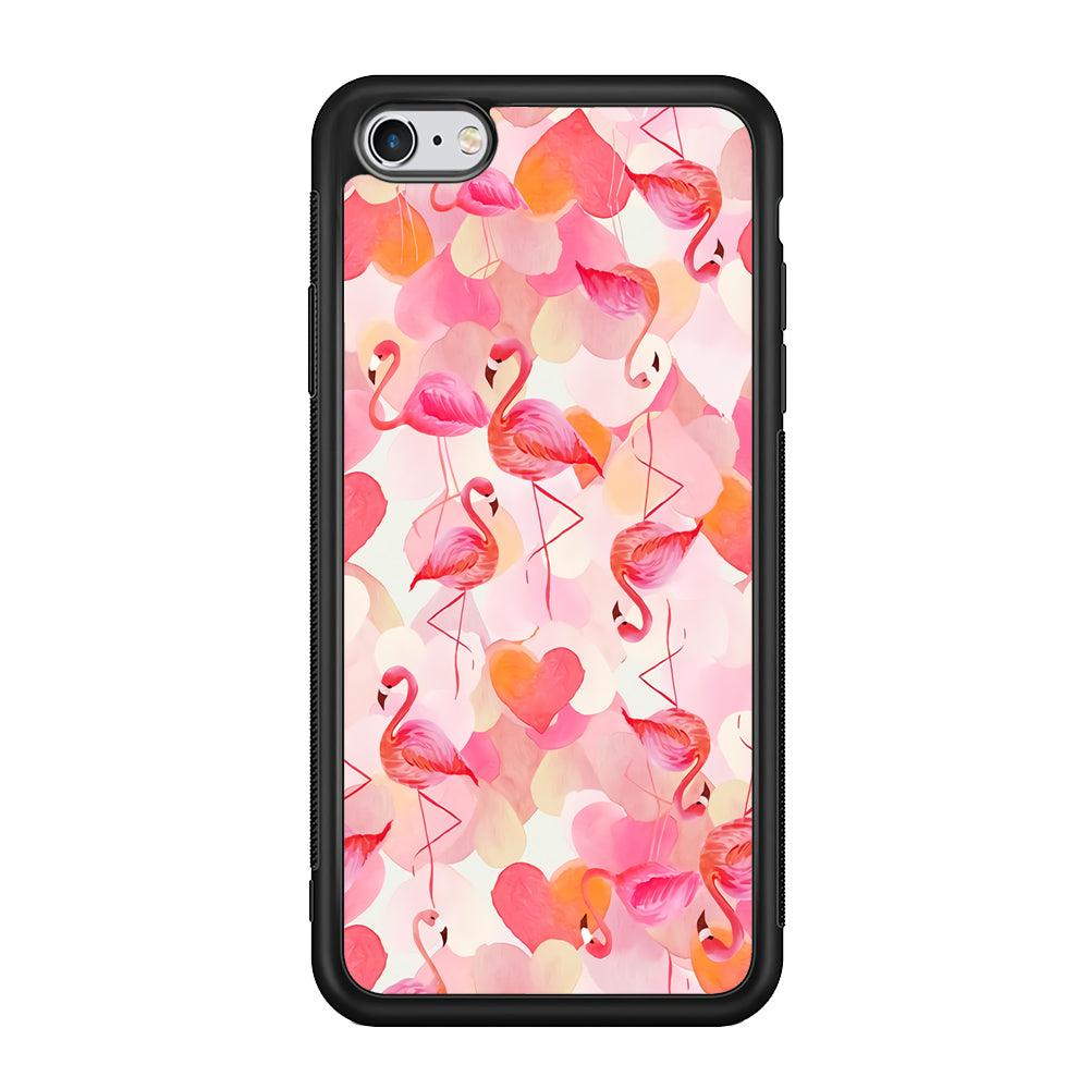 Beautiful Flamingo Art iPhone 6 | 6s Case-Phone Case-Rubber Black (2D Case)-Altracase