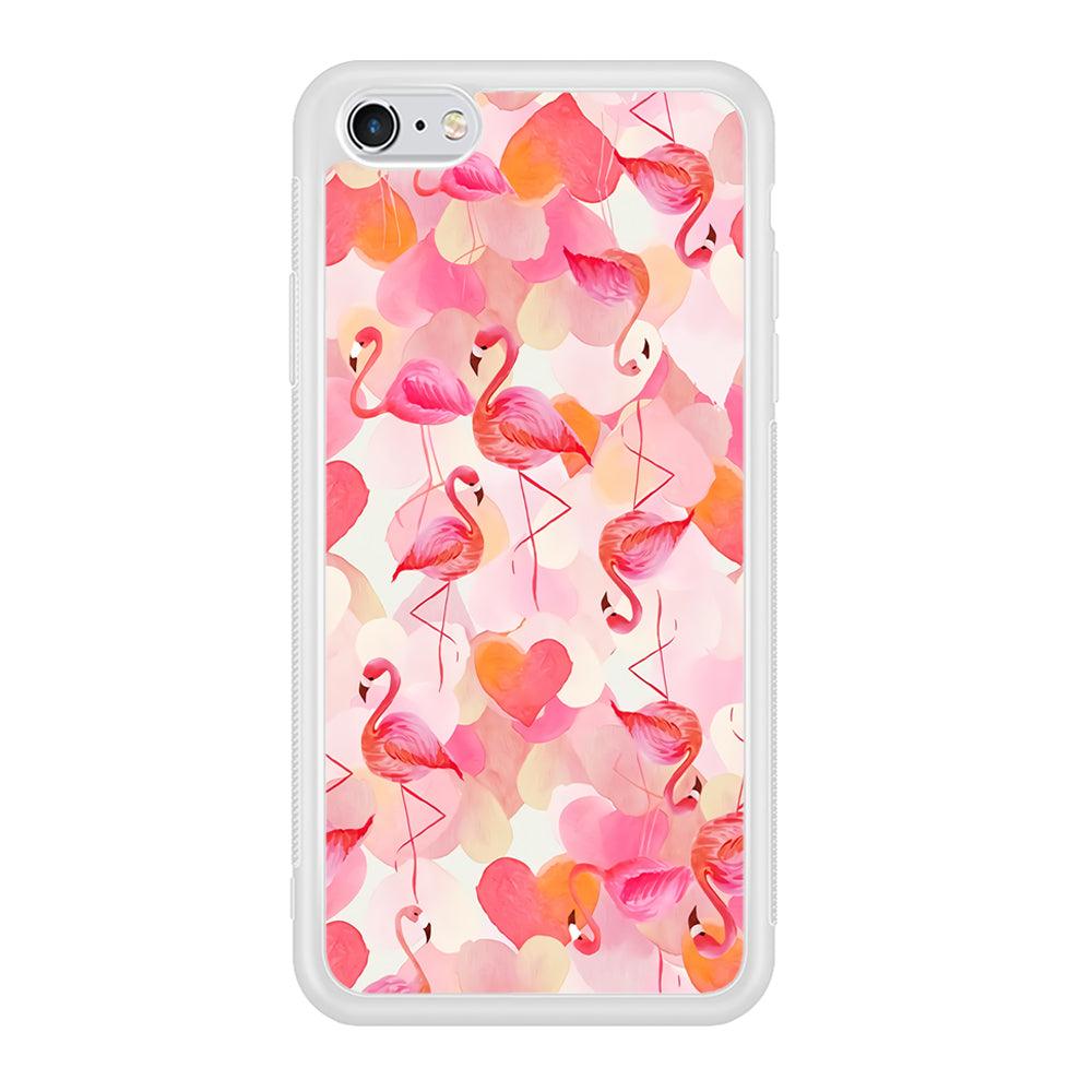 Beautiful Flamingo Art iPhone 6 | 6s Case-Phone Case-Rubber White (2D Case)-Altracase