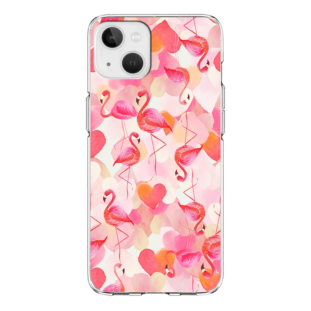 Beautiful Flamingo Art iPhone 15 Case-Phone Case-Clear Soft Case-Altracase