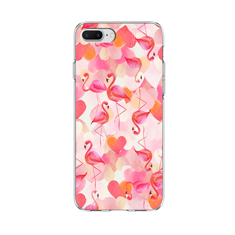 Beautiful Flamingo Art iPhone 8 Plus Case-Phone Case-Clear Soft Case-Altracase