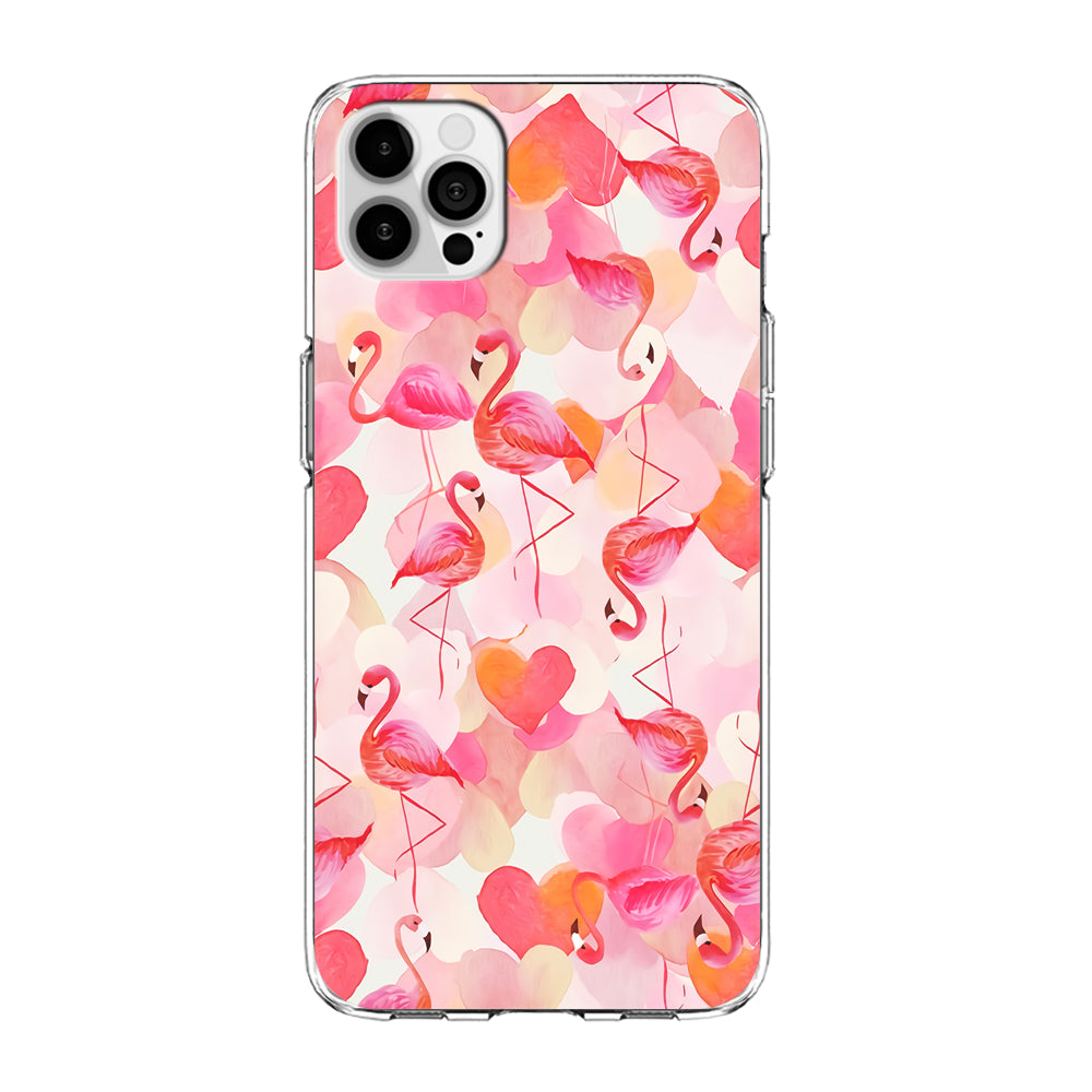 Beautiful Flamingo Art iPhone 15 Pro Case-Phone Case-Clear Soft Case-Altracase