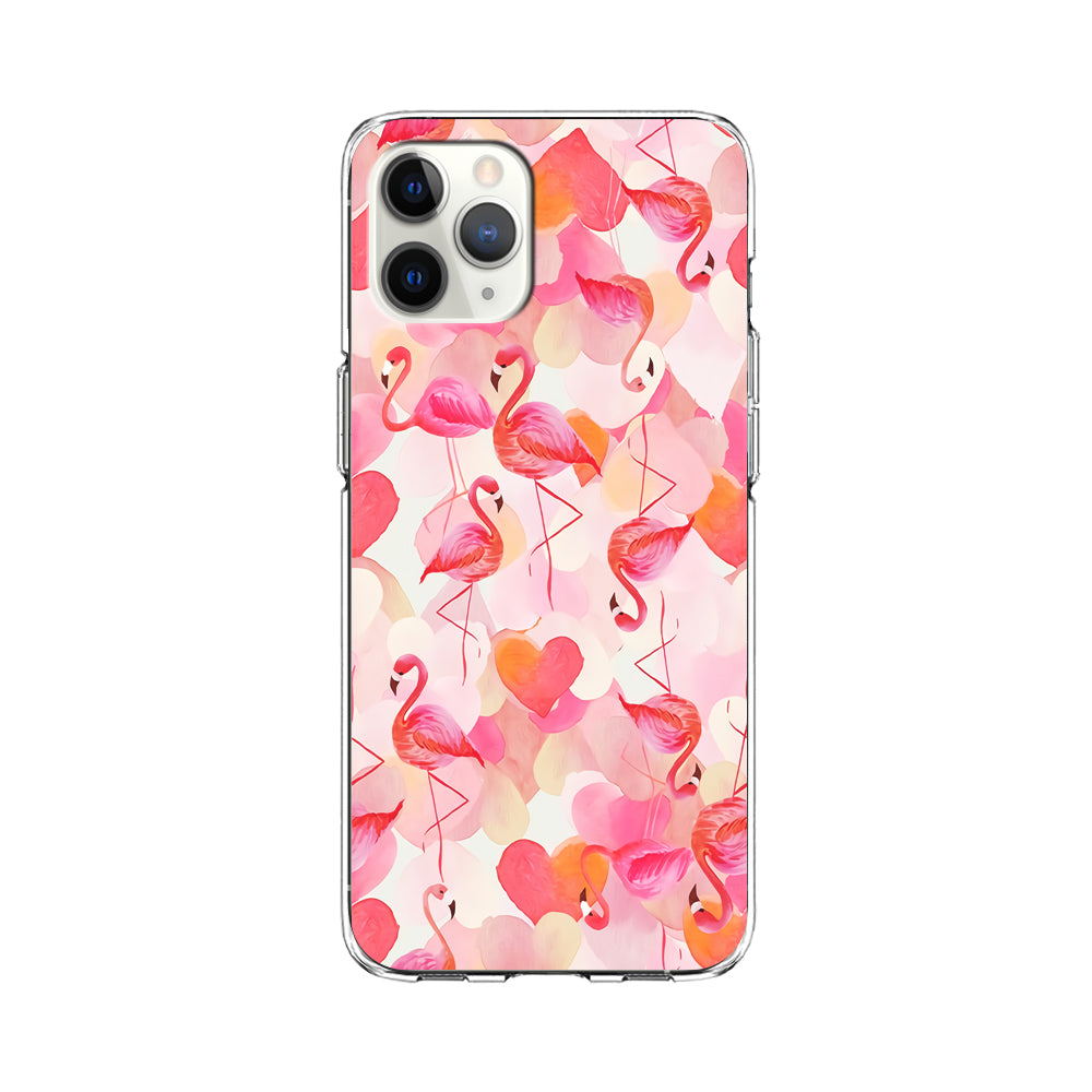 Beautiful Flamingo Art iPhone 11 Pro Case-Phone Case-Clear Soft Case-Altracase