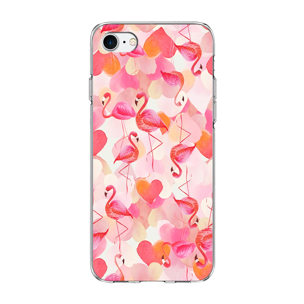 Beautiful Flamingo Art iPhone SE 3 2022 Case-Phone Case-Clear Soft Case-Altracase