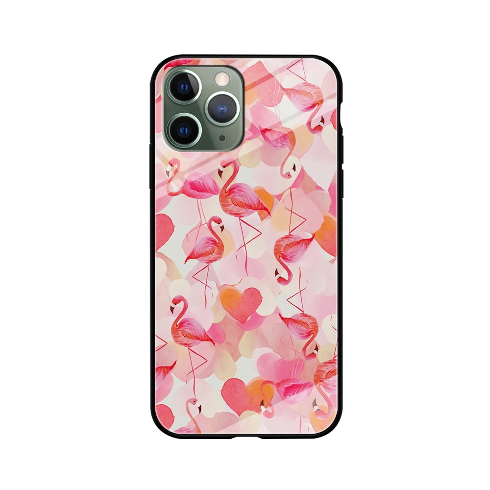 Beautiful Flamingo Art iPhone 11 Pro Case-Phone Case-Tempered Glass Case-Altracase